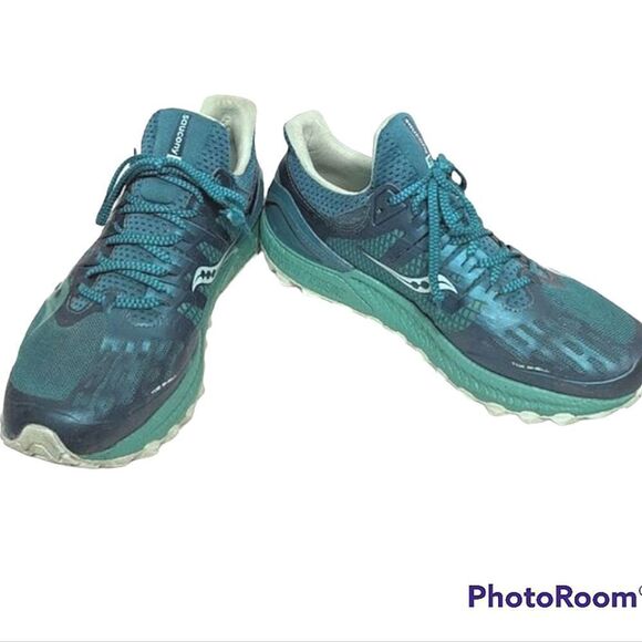 Saucony ISO Series Women's Neutral Running Shoe Green Turquoise size 10.5 - Picture 3 of 11